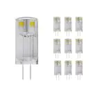 Confezione Multipack 10x Noxion Bolt LED Capsule G4 0.9W 100lm - 827 Bianco Molto Caldo | Sostitutiva 10W